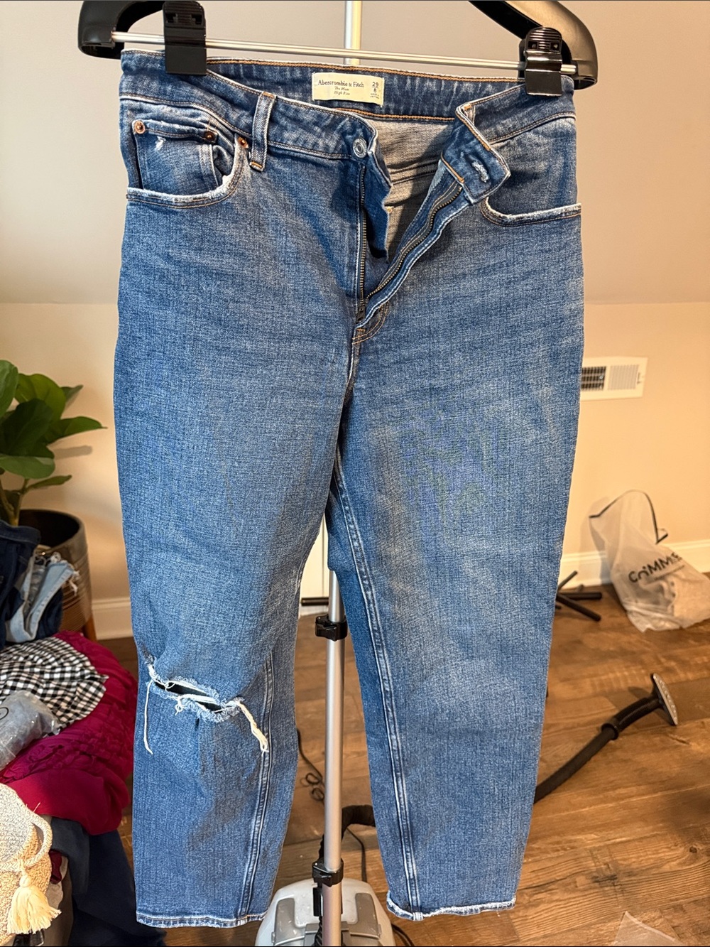 Abercrombie & Fitch Distressed Blue Denim Jeans